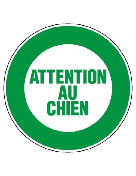 Disque rigide ø 18 cm attention chien