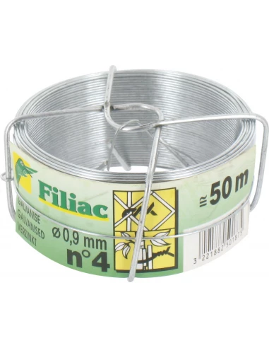 Fil d'attache galvanisé Bobine 50 ml Ø 0.9 mm - FILIAC
