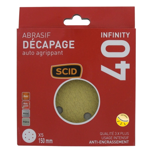 Disque auto-agrippant ø 150 mm 6 trous 40 5