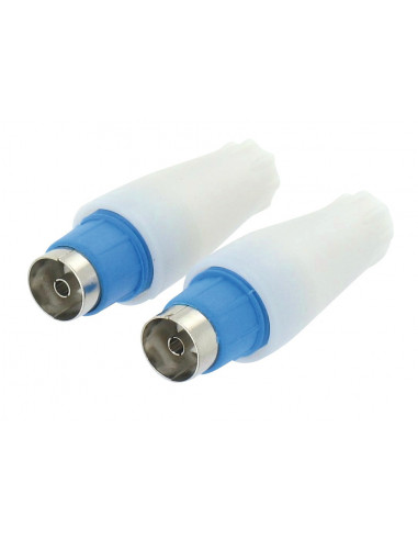 Fiche Coaxiale Droite Diamètre 9,52 Mm Dhome - 2 Femelles