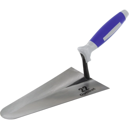 Truelle italienne bi-matière ronde acier 22