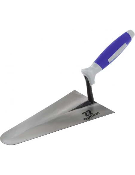 Truelle italienne bi-matière ronde acier 22