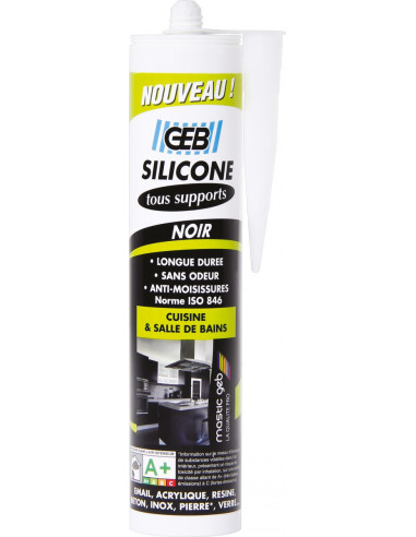 Silicone tous supports cartouche 280 m noir - 3283988907104 - Geb - 043118