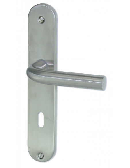 Ensemble Ecume Inox Mat Poignée de porte inox mat à clé L/LS - DT 2000