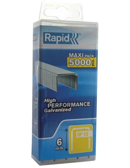 Agrafe n°13 - 6mm, galva 5000 pièces - RAPID