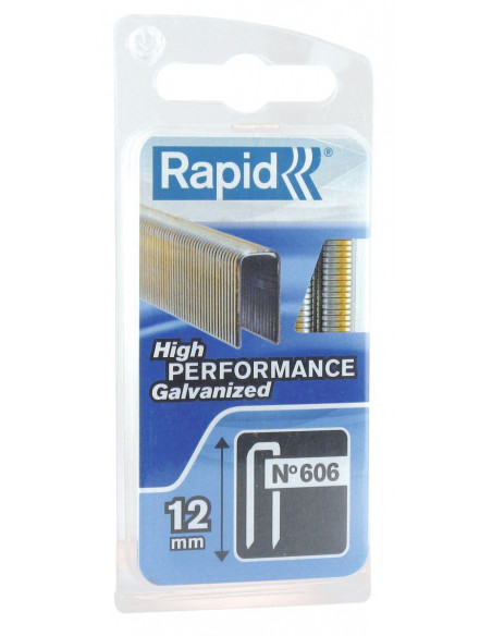 Agrafe Rapid 606 Galva 12mm Agrafes galvanisées robustes pour agrafeuse Rapid. - Rapid