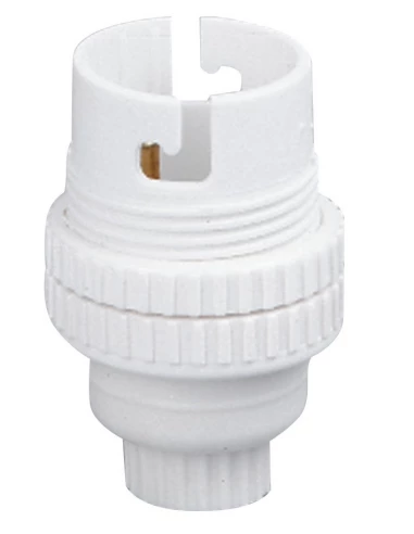 Douille b22 nylon avec passage de fil v raccord ø 11 mm simple bague