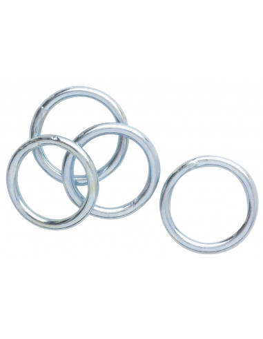 Anneau Soudé Rond 30mm Acier Galvanisé AS3, Lot de 4 - Chapuis