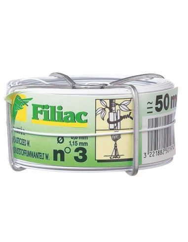 Fil galvanisé plastifie 1,15mm 50m blanc n°3