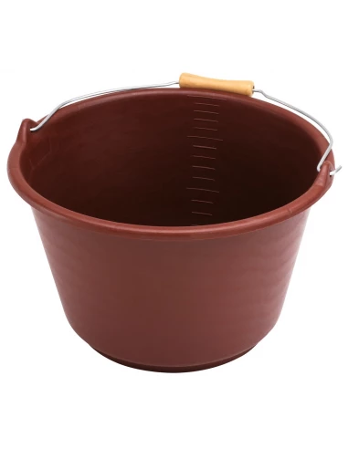 Seau lie de vin anse poignée bois 16 l