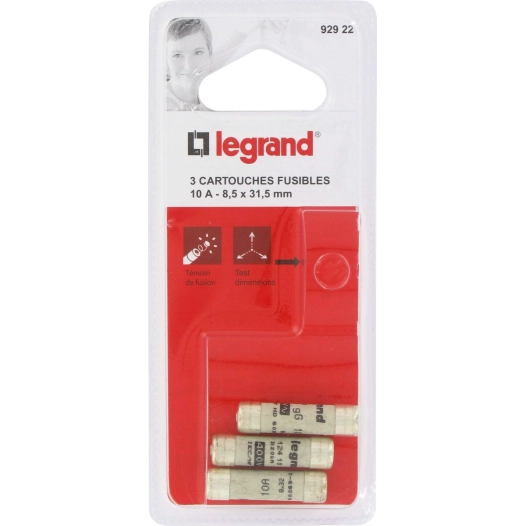 Cartouche domestique à voyant avec témoin de fusion 10 31,5 x 8,5 3