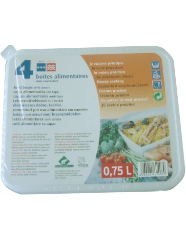 Barquette micro-ondes congélation 0,75 l 4