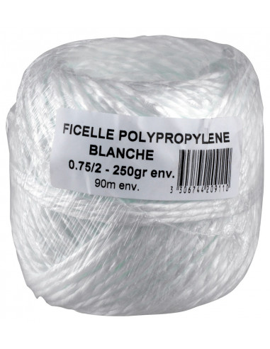 Ficelle polypropylène blanche 2,7 x 90 250