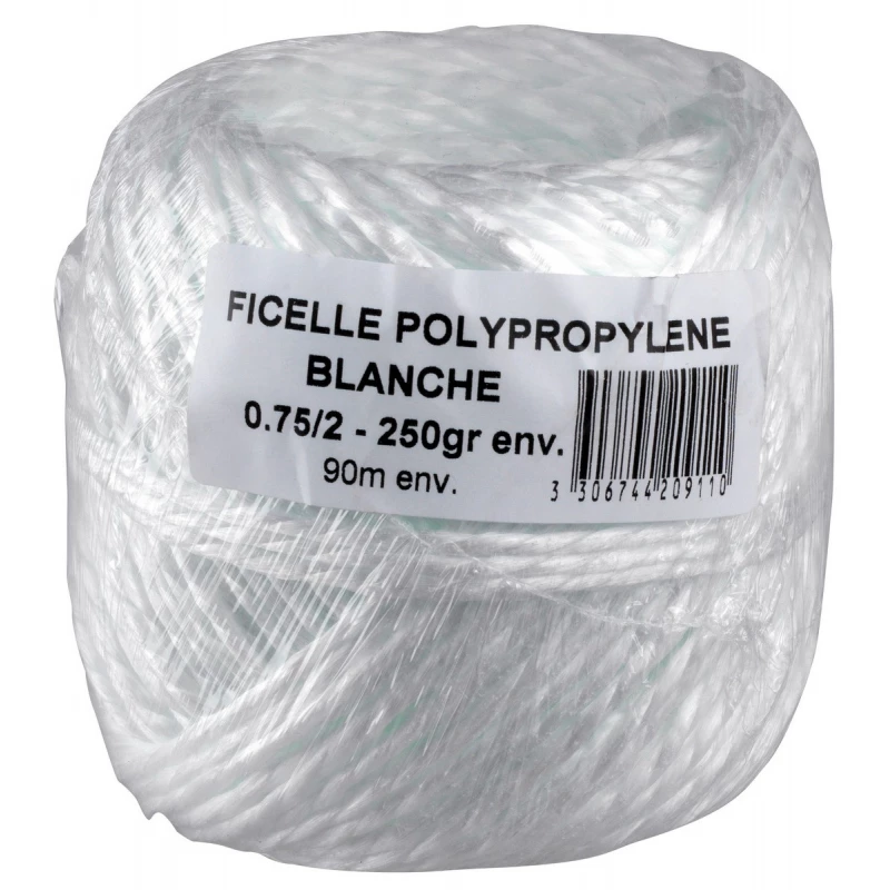 Ficelle polypropylène blanche 2,7 x 90 250