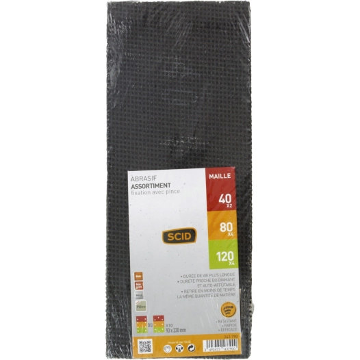 Patin fixation avec pince 93 x 230 mm 40 x 2 / 80 x 4 / 120 x 4 10