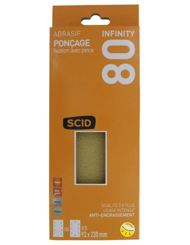 Patin Abrasif SCID G80 Abrasif grain 80 haute durabilité - SCID