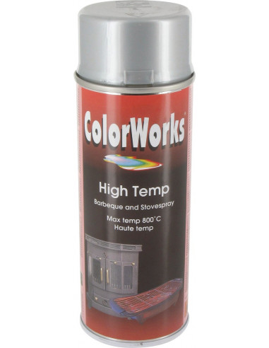 Peinture haute température aérosol 400ml h temp arge - 8711347009145 - Colorworks - 600927