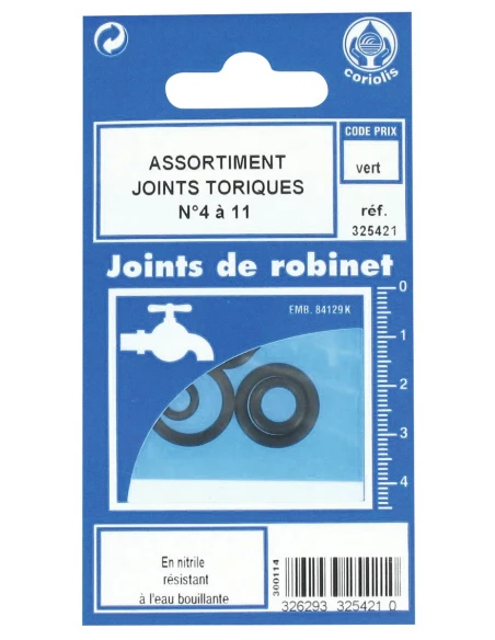 Assortiment de joint torique en nitrile n°4 à 11 10