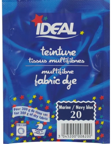 Teinture tissu main-machine bleu marine n°20
