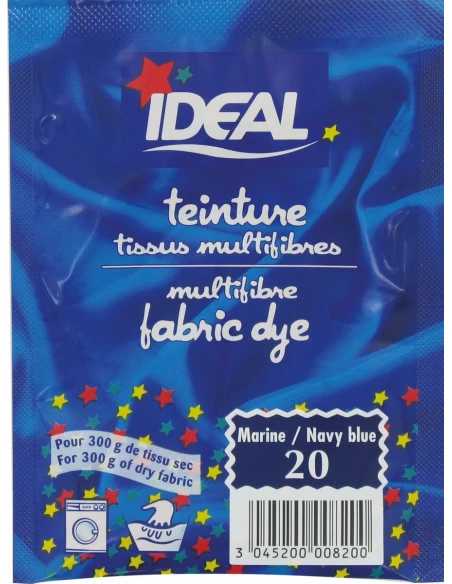 Teinture tissu main-machine bleu marine n°20