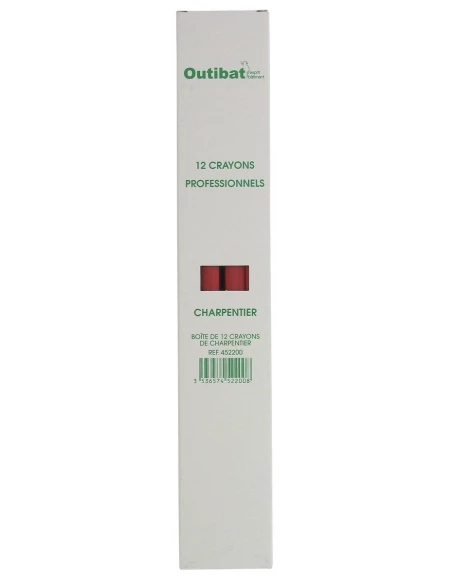 Crayon charpen bte/12 rouge