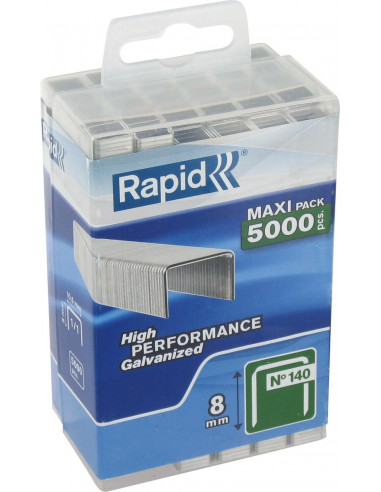 Agrafe n°140, 8mm, galva  5000 pièces - 7313463030891 - Rapid - 40303089