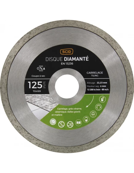 Disque grés cérame et carrelage 125 22,23