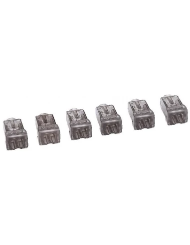 Borne de connexion nylbloc 2mm gris 6 pièces