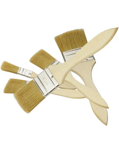 Lot de pinceaux 5 pinceaux plats 20, 30 x 2, 40 et 50mm