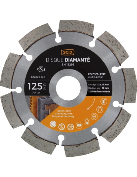 Disque polyvalent milieu de gamme 125 22,23