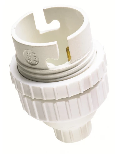 Douille b22 nylon avec passage de fil v raccord ø 11 mm double bague