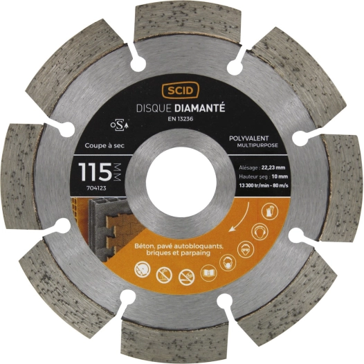 Disque polyvalent milieu de gamme 115 22,23