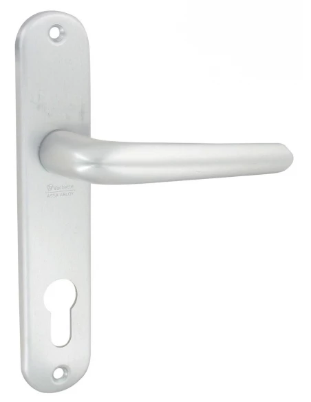 Ensemble aluminium anodisé argent mondial clé i - cylindre