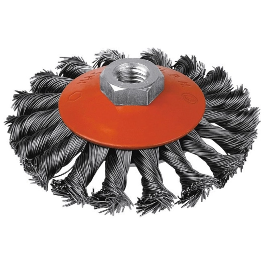 Brosse cuvette mèches acier torsadées 95 12500