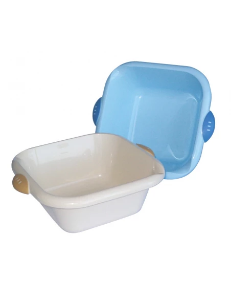 Cuvette blanche carrée bimatière 5 litres - LAGUELLE