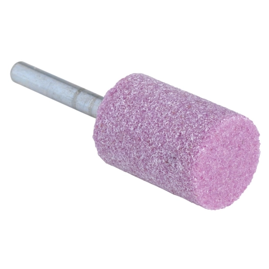 Meule sur tige au corindon rose cylindrique 30 x 35