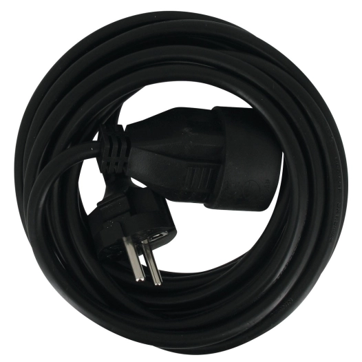 Prolongateur cable souple noir h05 vv-f 3g 1,5 mm² 5