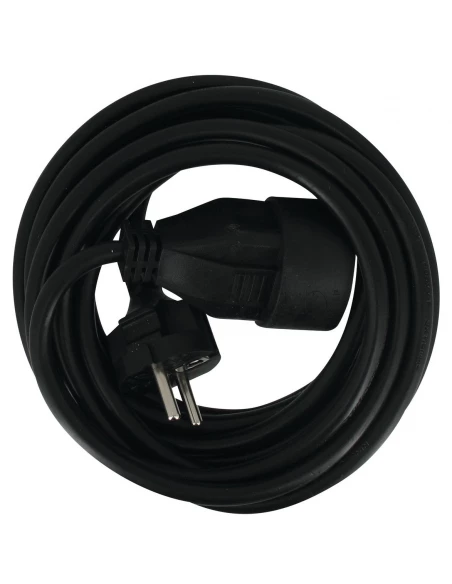 Prolongateur cable souple noir h05 vv-f 3g 1,5 mm² 5
