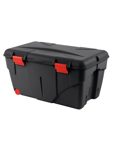 Malle de rangement TRAFIC – 85 L – 75 × 45,3 × 39 cm – noir/rouge – EDA