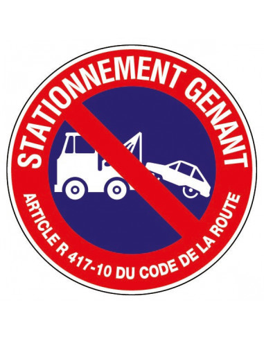 Disque Stationnement Gênant Signalisation efficace de stationnement abusif - Novap