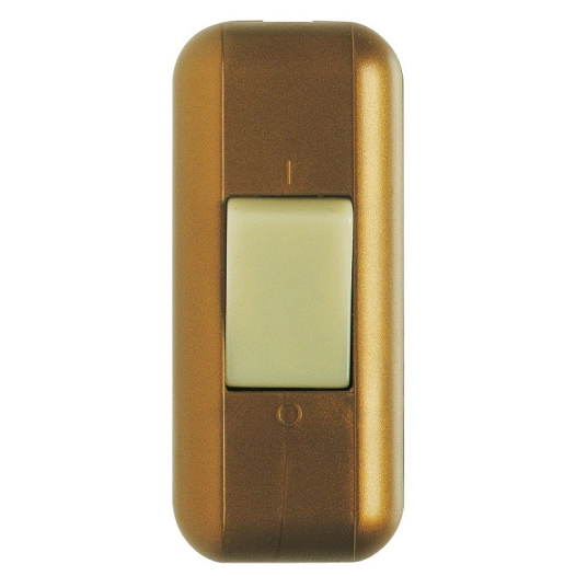 Interrupteur de fil souple 2 a touche luminescente vieil or