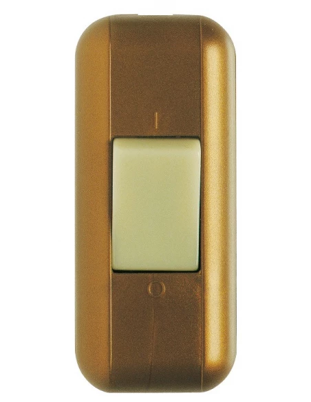 Interrupteur de fil souple 2 a touche luminescente vieil or