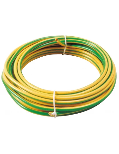 Fil électrique H07 v-u 2,5 mm² 5 vert / jaune