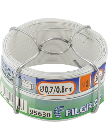 Bobinot plastique 0,8 blanc