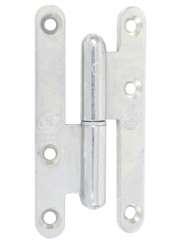 Paumelle Bois 140x55 Bout Rond Robuste, finition soignée, pour portes bois - Jardinier Massard