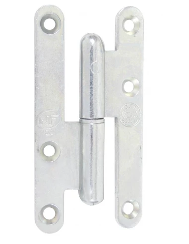 Paumelle menuiserie bois bout rond la loutre sedan® bg gauche 140 x 55