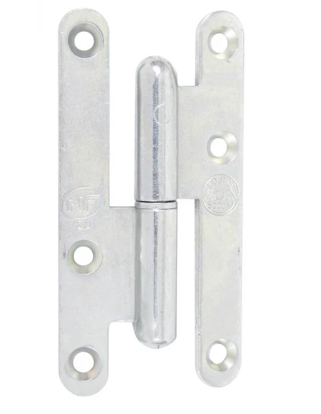 Paumelle menuiserie bois bout rond la loutre sedan® bg gauche 140 x 55