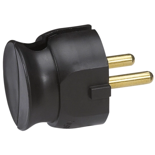 Fiche plastique extra-plate 2p-16 a male noir