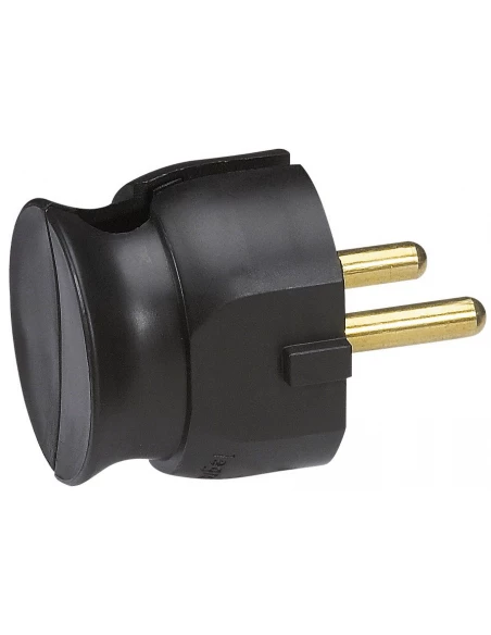 Fiche plastique extra-plate 2p-16 a male noir