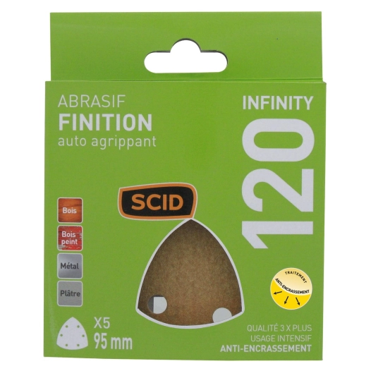 Patin delta auto-agrippant 95 mm 6 trous 120 5